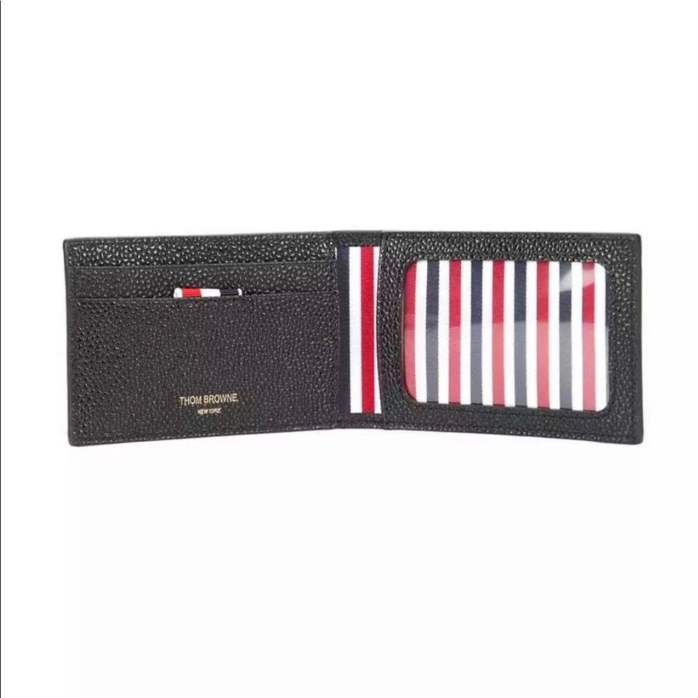 THOM BROWNE Black Bi-Fold City Wallet